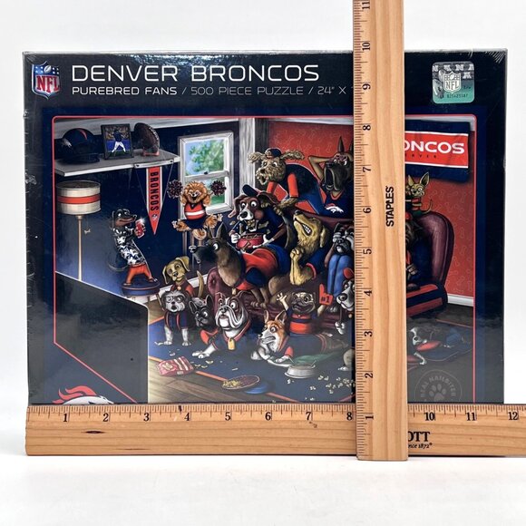 Denver Broncos 500-Piece Puzzle Purebred Fans 24" X 18" NFL Licensed Collectible - Picture 11 of 13